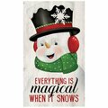Youngs Wood Snowman Wall Plaque 38506